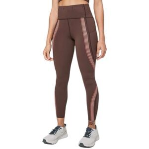 Lululemon Speed Light Tight 25" Cherry Cola / Coral Kiss Women’s Size 4